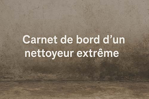 Carnet de bord d'un nettoyeur extrême